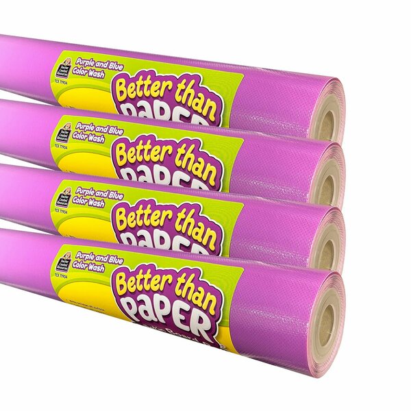 Teacher Created Resources Better Than Paper Bulletin Board Roll, Purple and Blue Color Wash, 4PK TCR32452